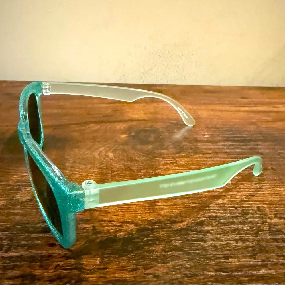 Target Toddler Girls Glittery Teal Sunglasses